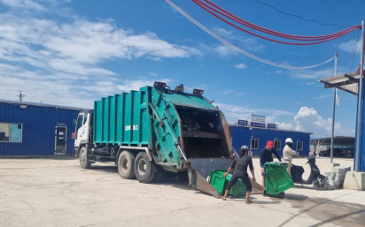 Thu gom rác thải khu vực Đức Lập